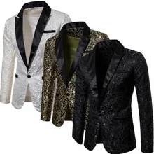 Мужской Роскошный Блейзер, тонкий пиджак на одной пуговице, деловой пиджак, деловой пиджак, пиджак, верхняя одежда, большие размеры