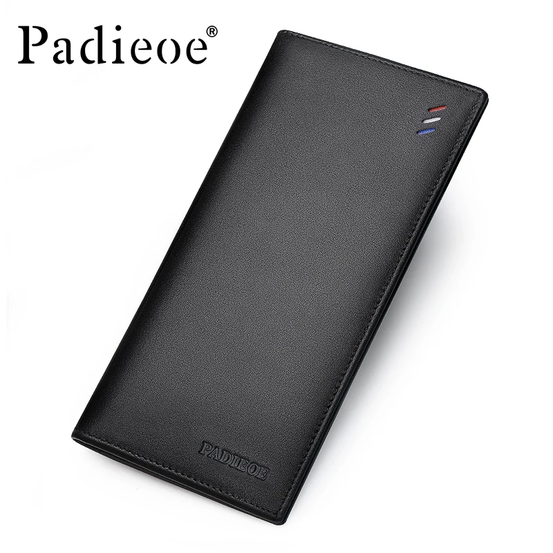Padieoe Luxury Brand New Mens Long Wallet Thin Fashion Hot Clutch Wallets for Male Genuine Leather Card Holder Casual Men Purse Padieoe Luxury Brand New Mens Long Wallet Thin Fashion Hot Clutch Wallets for Male Genuine Leather Card Holder Casual Men Purse