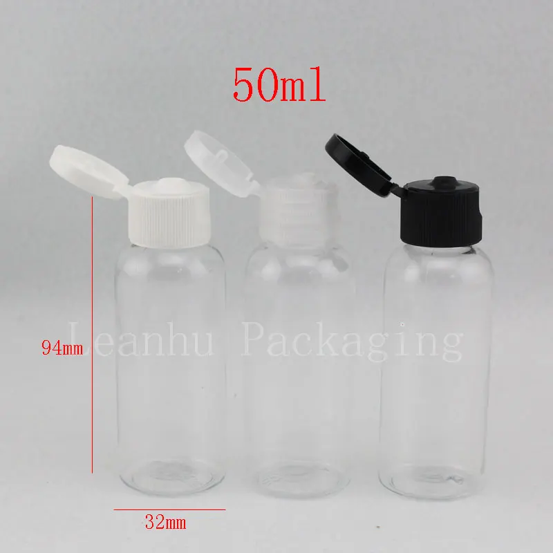 

Clear Shampoo Plastic Travel Packing Bottles With Flip Top Cap,50ML Mini Sample Containers,Empty Discharge Makeup Water Bottles