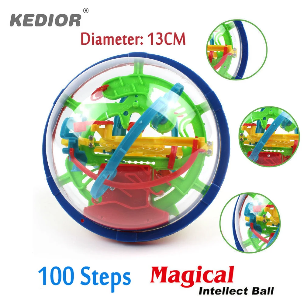 

2017 New Magic Steering Wheel Intellect 3D Maze Ball for Children Educational Labyrinth Marble Race Run IQ Logic Puzzle Game