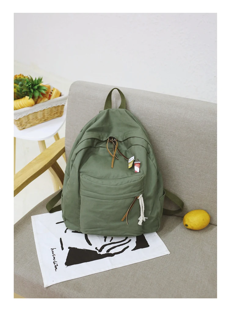 Menghuo Women Backpack for School Teenager Girls Vintage Stylish School Bag Ladies Cotton Fabric Backpack Female Bookbag Mochila (51)