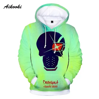 

2019 New Suicide Squads Deadshot Sweatshirt Red Eye Skeleton Suicide Squads Hoodies 3D Sweatshirts Men/Women Polluvers