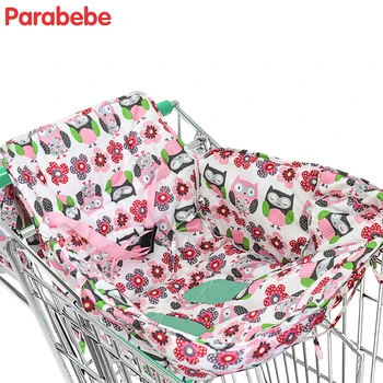 

2018 New children shopping cart cover cute cartoon baby highchair cover Kids Boys Girls portable trolley push chair cushion mat
