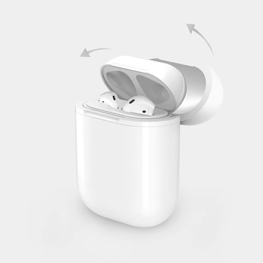 Мини Qi Беспроводной зарядный чехол для защитный AirPods коробка Airpod Air стручки Coque