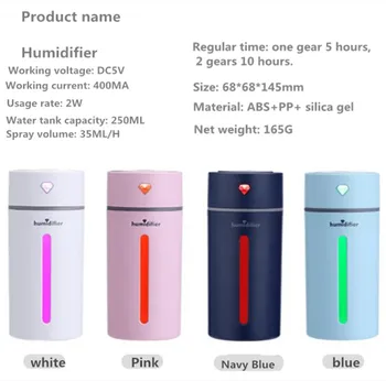 

Car Air Humidifier USB LED Lights Electric Humidifier for lifan x60 620 520 320 x50 solano smily accessories