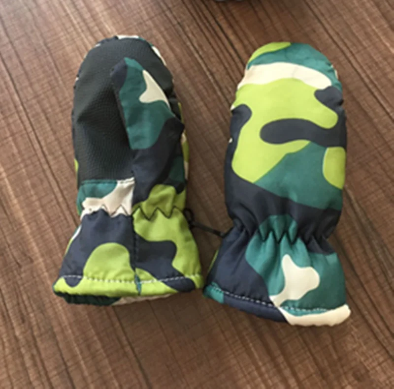 

2019 Baby Winter Waterproof Warm Mittens Boy Girl Kids Children Outdoor Child Camouflage Gloves Pink