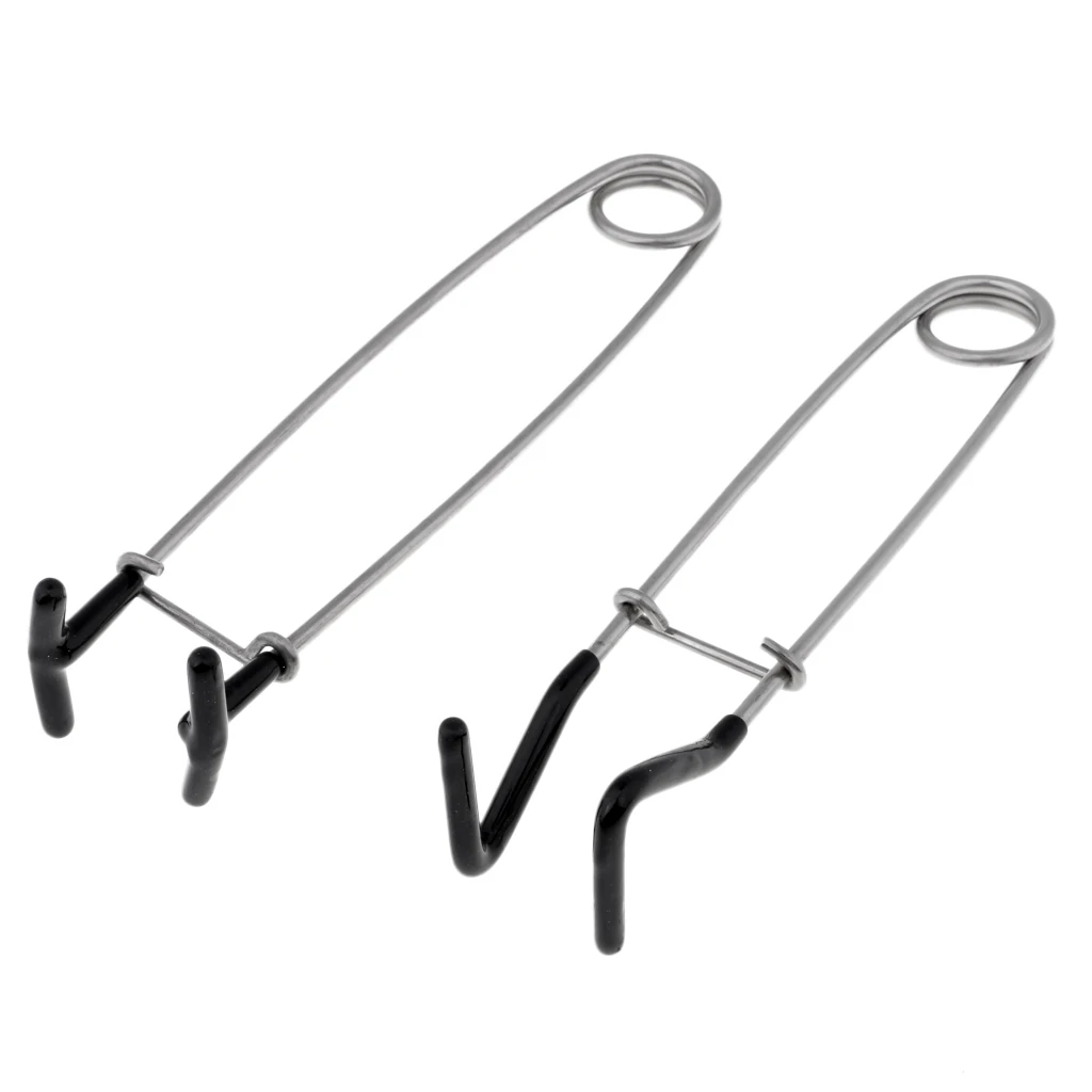 2 Pieces Fish Mouth Opener Fishing Bait Picking Hook Tool Frog Opening Mouth Gear Jaw Spreader Lock Hook Remover