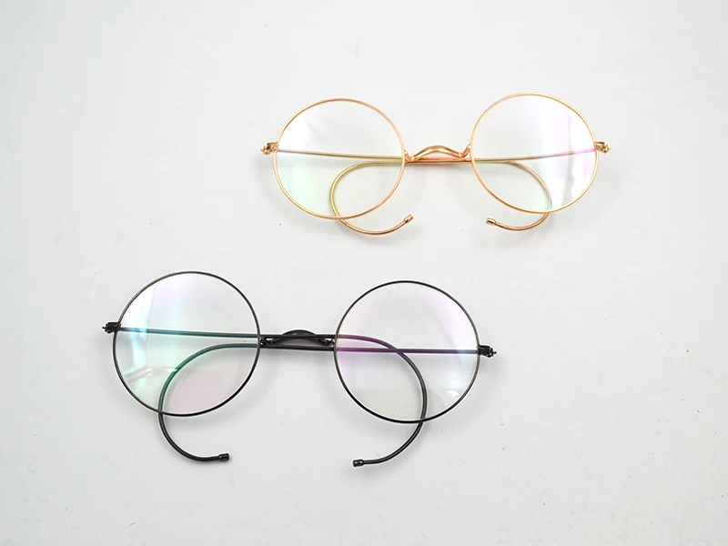 Новинка, винтажные женские круглые металлические очки, оправа с ушным крюком, регулируемые мужские очки, более размера, простые зеркальные очки, очки Oculos L3