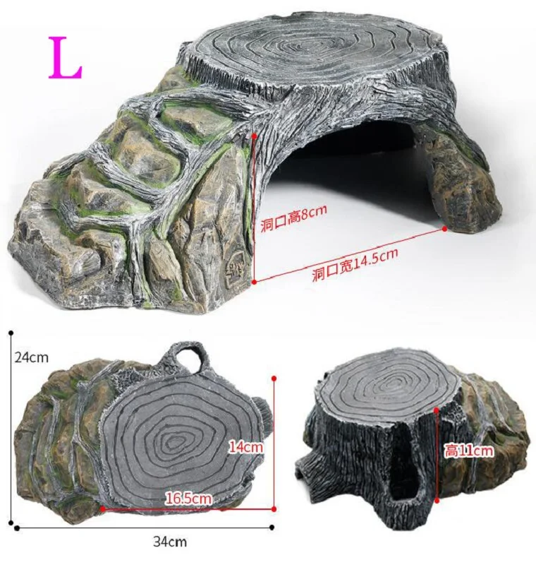 Креативный питомец рептилия скрытый пещера аквариум камень Черепаха обмотка подъем греющийся пандус платформа черепаха солнце крыша Терраса