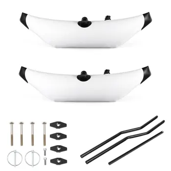 

2Pcs Inflatable Boat Kayak Outrigger Canoe Boat Standing Float Stabilizer Standing Float Buoy 101cm Aluminum Alloy Rod PVC