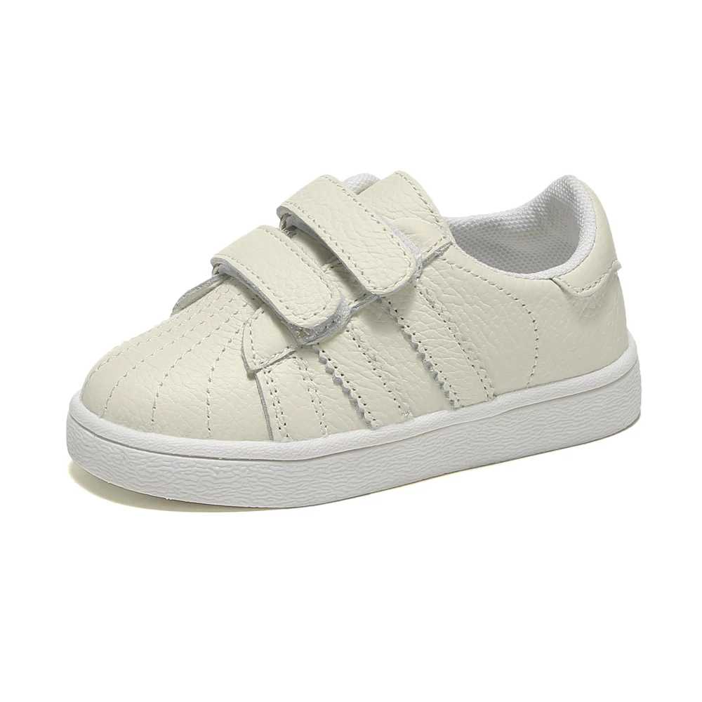 Zapatillas de tenis para niños y niñas, calzado escolar de cuero genuino,  calzado blanco, informal|Zapatillas deportivas| - AliExpress