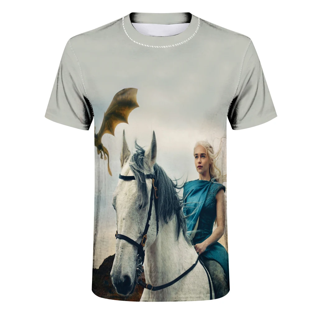 

2019 summer new design power game map cosplay costume T-shirt loose casual men's brand clothing 3d hip-hop T-shirt