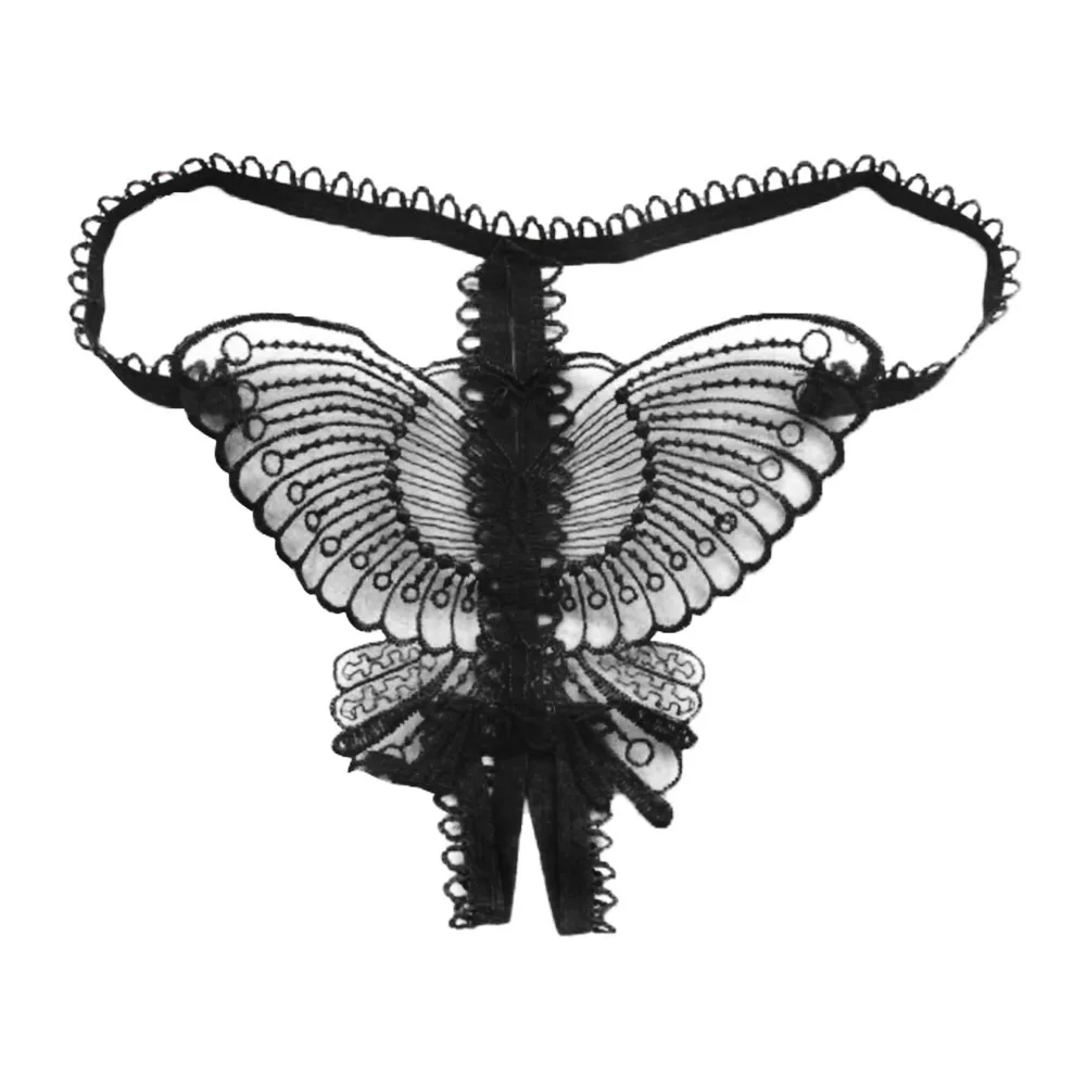 Трусики с бабочками, кружевные микро женские открытые трусики, стринги, Прозрачное нижнее белье, женское нижнее белье, Ropa Interior Femenina# CE25