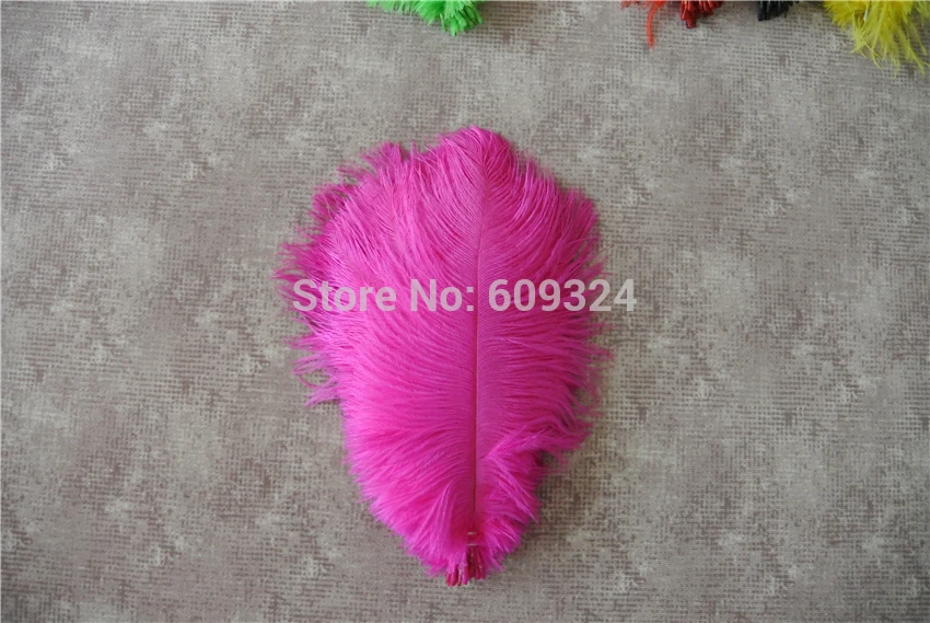 

Free Shipping 100 pcs 8-9inch Hot Pink ostrich feather for wedding decoraction festive event supply table decor