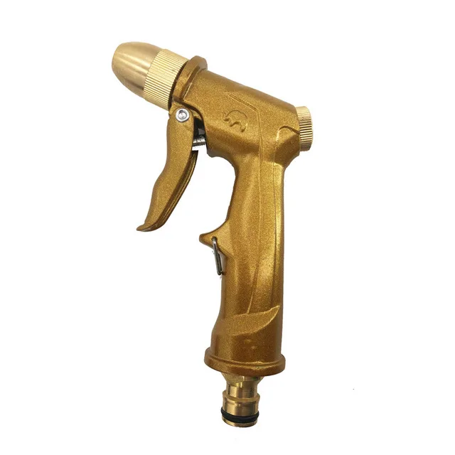 Горячий 25FT-100FT садовый шланг расширяемый волшебный шланг Автомойка пластиковый шланг многофункциональный распылитель пистолет для полива сада инструменты - Цвет: Golden nozzle