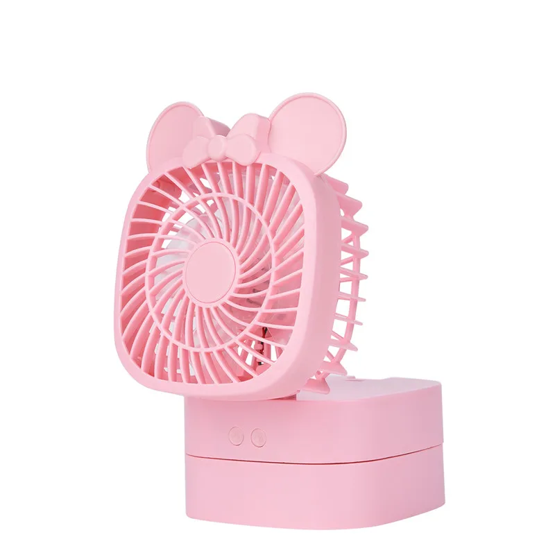 

USB Fan Rotatable Foldable Air Conditioning Desk Mini Fan Handheld Cooling Rechargeable Fans 2 Files Speed Wind Fan PC Laptop