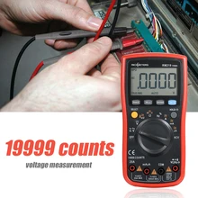 Multímetro digital de 19999 contagens rm219 true rms ncv, frequência, auto power off ac dc, amperímetro de tensão, corrente ohm, transistor testador de testador