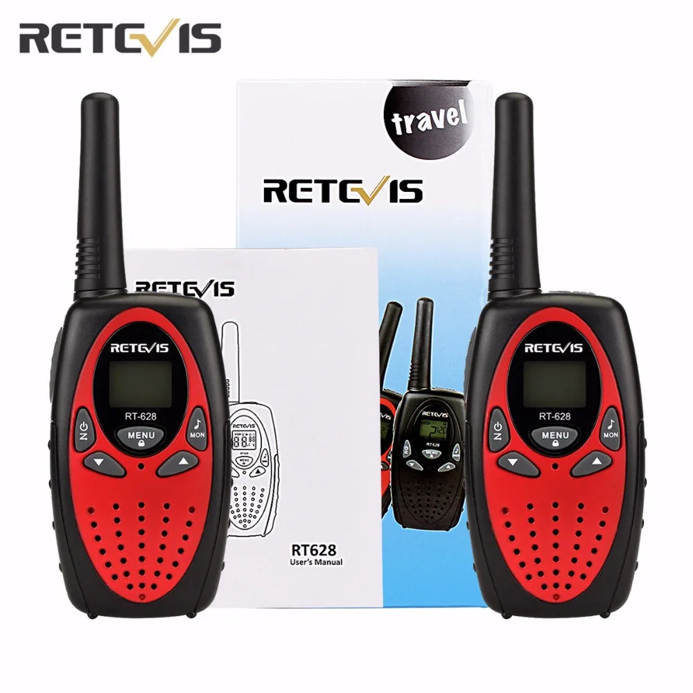 2 pcs RT628 Kids Retevis Walkie Talkie Transceiver UHF Frequency Portable 0.5W 446MHz LCD Display Toy Radio Communicator A1026