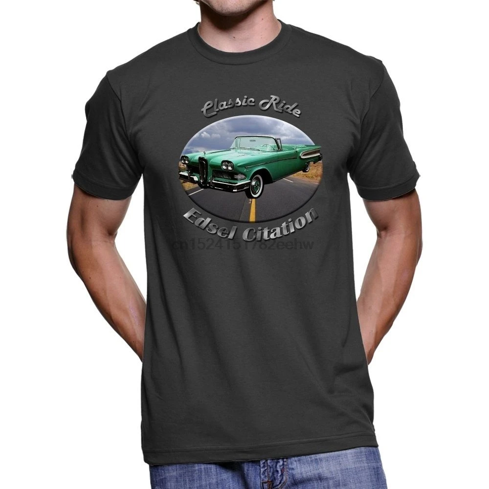 Новая летняя повседневная мужская футболка Edsel Citation Classic Ride Мужская Темная |