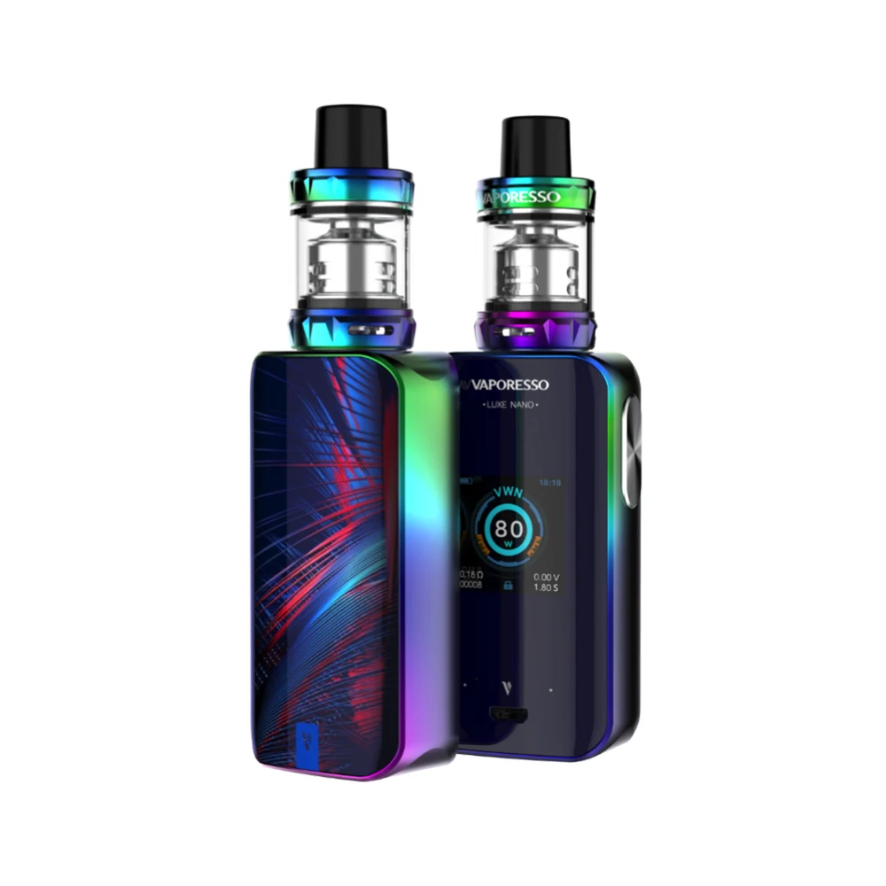 Цена Оригинальный 80 Вт Vaporesso люкс Нано сенсорный экран комплект с 2500 мАч встроенный аккумулятор и 3,5 мл 2 мл SKRR S мини танк электронная сигарета ком...