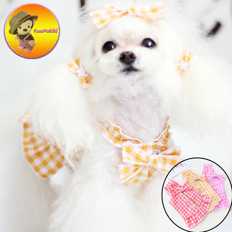 

New Arrivals three color Spring summer Dog Dress Dresses Pet Skirt Skirts cat Maltese Clothing 2XS-3XL Dog Pet Apparel clothing