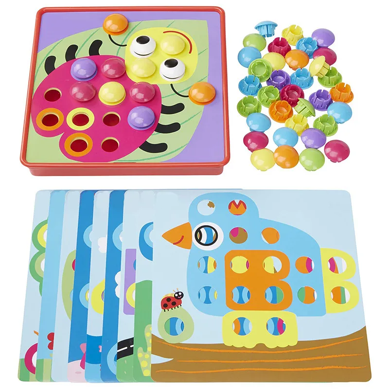 Детские игрушки 13 24 месяцев кнопка игрушка для рисования для малышей DIY обучающая игрушка с 46 шт. колышки Игрушки для маленьких мальчиков Oyuncak