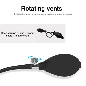 Inflatable Anal Dildo Plug Expandable Butt Plug With Pump Adult Products Silicone Sex Toys for Women Men Anal Dilator Massager 5