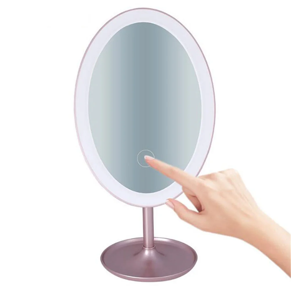  Tricolor Light Adjustable Light and Rechargeable LED Light Makeup Mirror Vanity Lamp Cosmetic Mirro