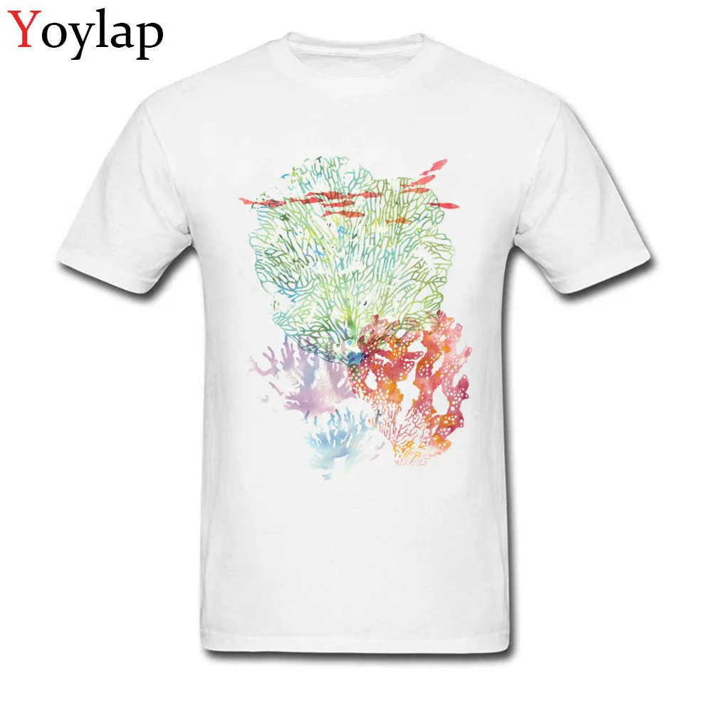 O Neck Pure Cotton Male T Shirts Printed On Short Sleeve Tops T Shirt Dominant Custom Tee Shirt TINY FISHES Top Quality white