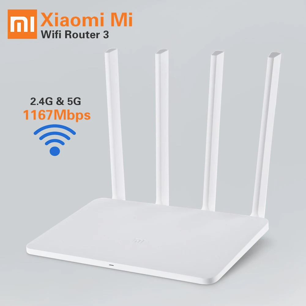 

Original Xiaomi Mi WIFI Router 3 1167Mbps WiFi Repeater 2.4G/5GHz 128MB ROM Dual Band APP Control Wi fi Wireless Routers