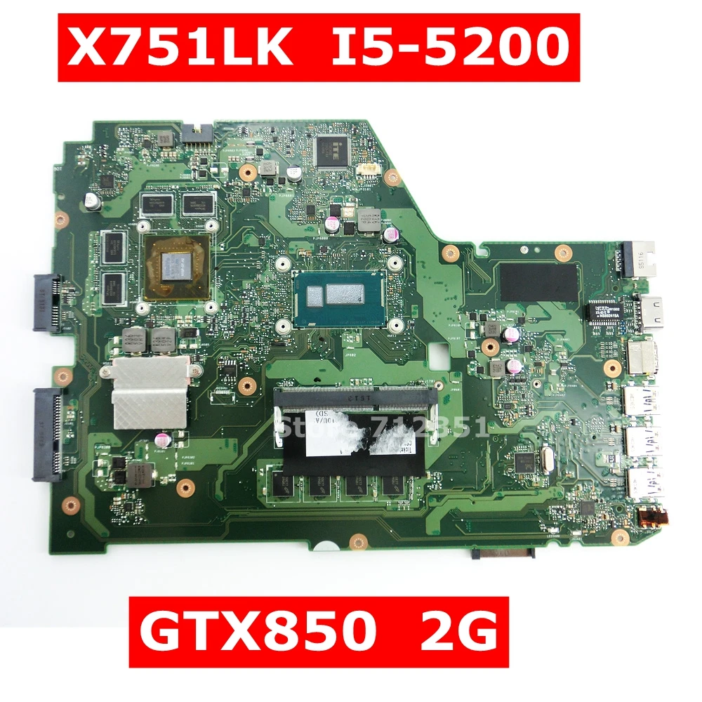 X751LK MB._4G/I5 5200U/AS GeForce GTX850 2GB 90NB0770 R02000 mainboard