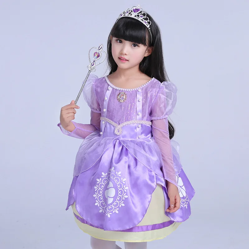 

2019 Princess Dress Girls Children Clothes Kids Cartoon Costume Girls Performance Party Dress Girls Halloween Cosplay Clothing