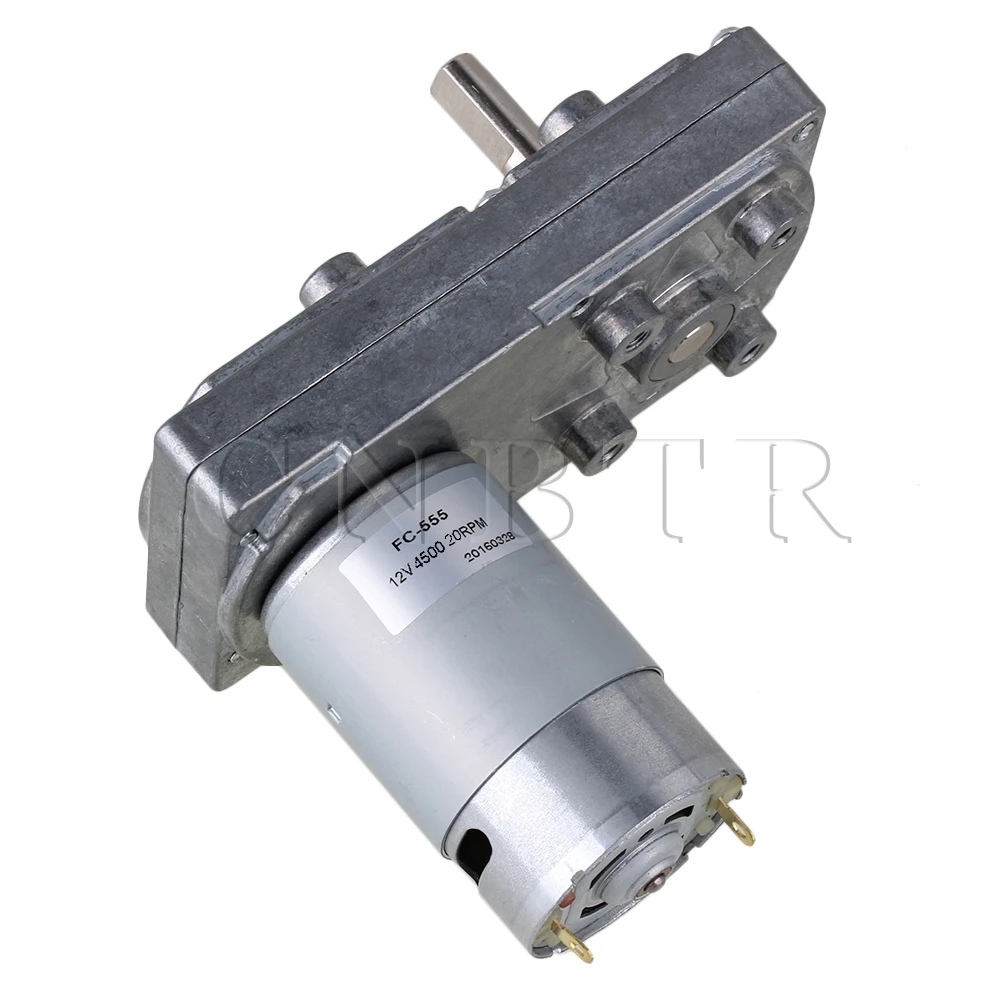 

CNBTR 12V 20RPM No-load Speed High Torque Electric Square Gear box Geared Motor