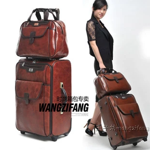 leather travel bag set