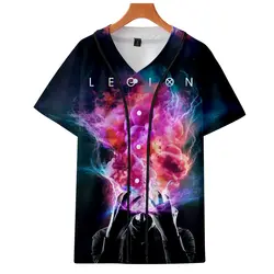 Legion Fans 3D бейсбольные рубашки 2019 мода короткий рукав Повседневная Горячая уличная одежда косплей