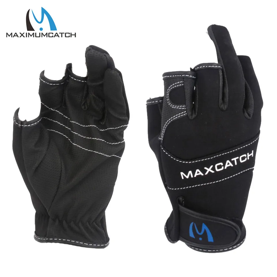 

Maximumcatch Anti Slip Fishing Gloves 3 Cut Finger Outdoor Sports Slip-resistant Fishing Gloves