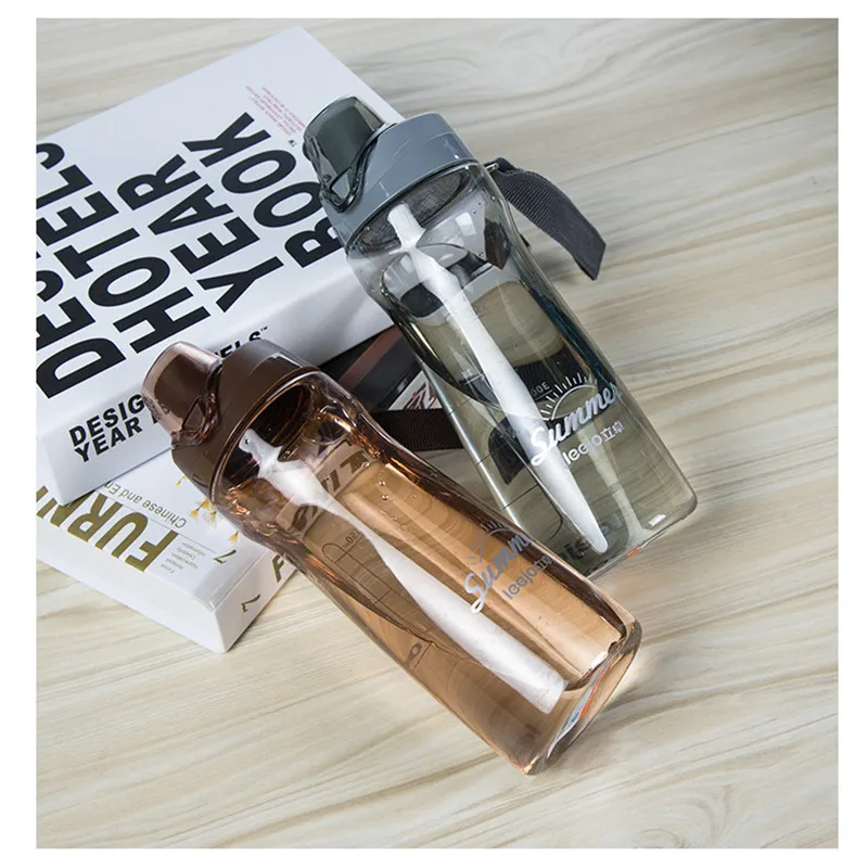 

700ml sports bottle new plastic convenience couple general vehicle leak-proof automatic buckle water bottle