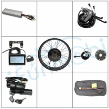 Ebike Kit Электрический велосипед 36V / 48V 750W Толстая задняя колесная пара 4 цвета Вариант с ободом Комплект для преобразования с дисплеем LCD3 + Дроссельная заслонка + Контроллер + PAS