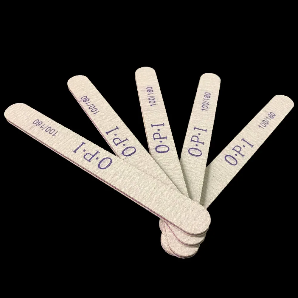 

5pcs Professional Nail File Sanding Polish Buffer 100/180 Sanding Nail Manicure Tools Curve Banana Acrylic Nail Art tool nail