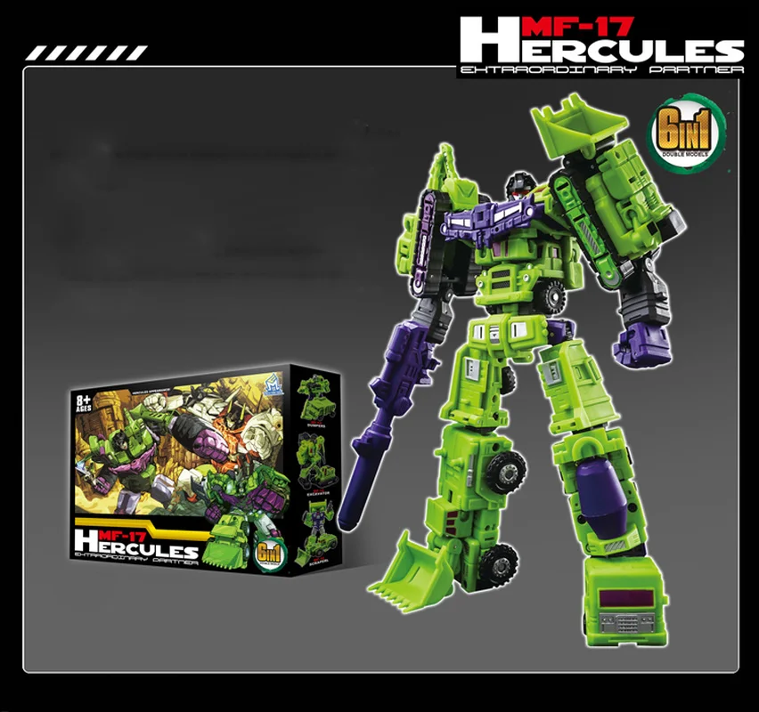 

G1 Transformation MF-17 Hercules - Green Mini Devastator DX9 MFT HULKIE Action Figure Collection Robot Toys Gifts