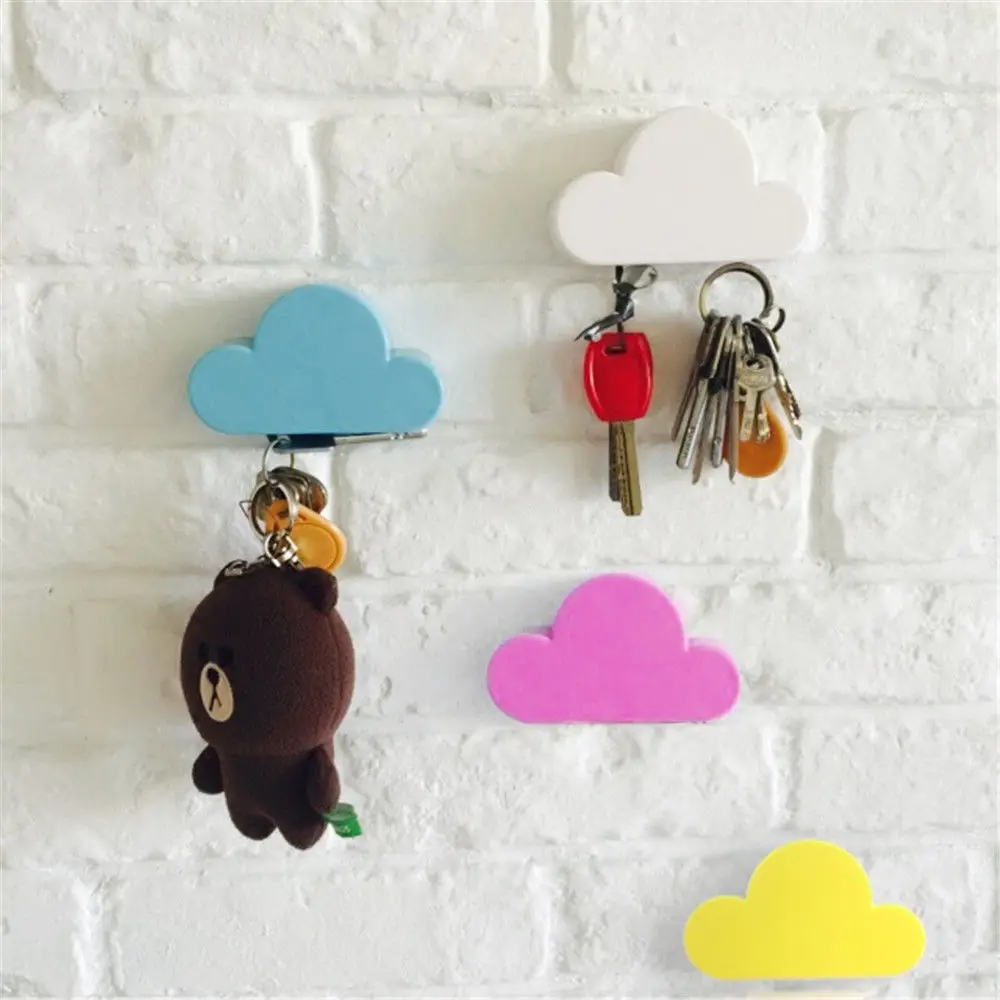 

3D Creative Home Cloud Shape Magnetic Key Hook Sticker Wall Hangers Holder Decor