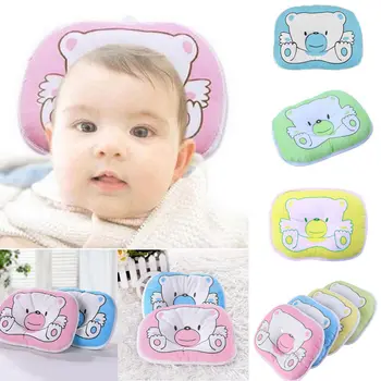 

Cute Baby Pillow Prevent Flat Head Memory Cotton Infant Cushion Sleeping 21*18cm