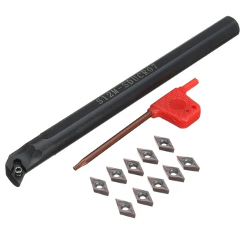 

1PC High Hardness High Quality Durable Heavy Duty Professional CNC Lathe Turning Tool Holder with Wrench 10pcs Inserts Blade