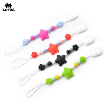 

Pacifier Clip Holder Silicone Beads Nipple Feeding BPA Free Teething Necklace Dummy Pacifier Chain Baby Shower Gift Funny Toy