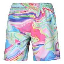 3D печать Для мужчин спортивные Шорты Брюки для девочек быстросохнущая дышащая Бег Бодибилдинг тренировки карман Теннис Тренажерный зал короткие