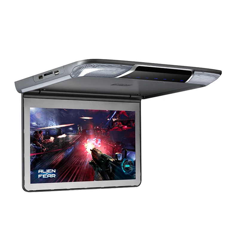11.6 inch 1920*1080 TFT LCD Roof Mount Monitor Car Overhead Ceiling Monitor Video Player Screen FM HDMI USB SD IR Headphones