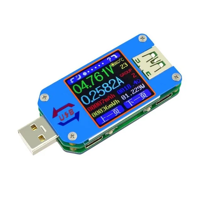 USB 2 0 Type C ЖК дисплей цветной тестер беспроводной Bluetooth аккумулятор зарядное