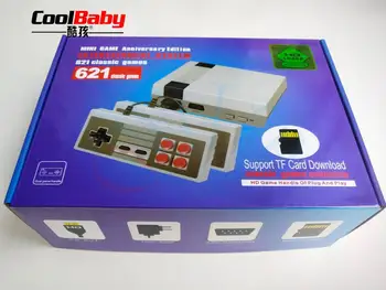 

10pcs MINI Retro Handheld Game Player Family Game Console HDMI Port 600/621 8 Bit Games Built-in TF Card Can download games