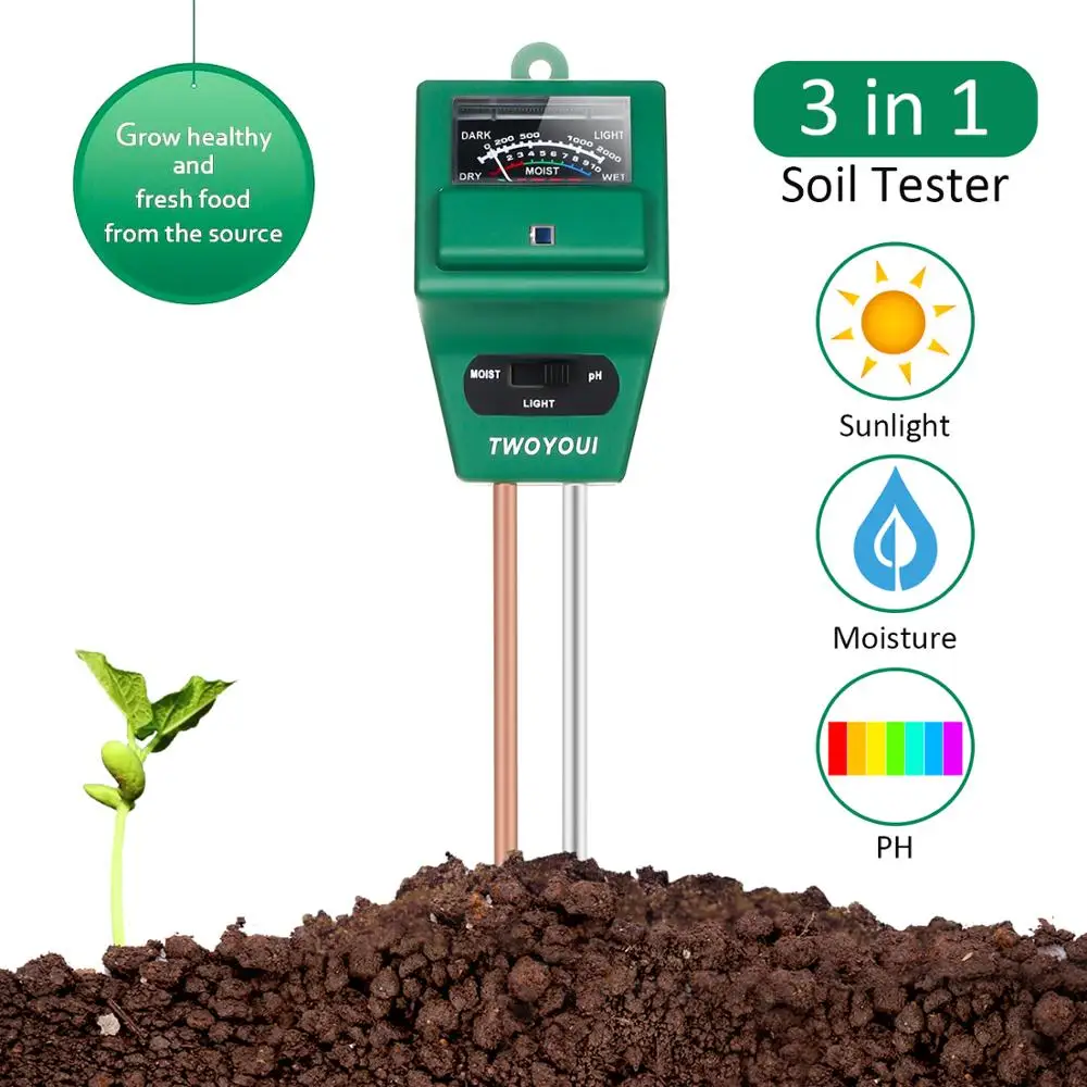 Interna do Teste dos Jogos do Teste do Solo do ph Solar do Medidor Plantas do Jardim da Casa ph da Luz 3-em-1 do Sensor da Umidade do Solo para a Fazenda das Plantas Função Exterior Jardim Casa da Luz do