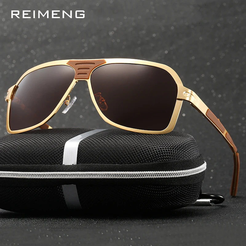 

REIMENG 2019 Fashion High Quality Alloy Polarized Sunglasses Men for Women Sport Driving Eyewear Vintage Male Sun Glasses UV400